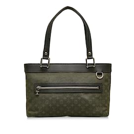 Louis Vuitton-Green Louis Vuitton Monogram Mini Lin Lucille PM Shoulder Bag-Green