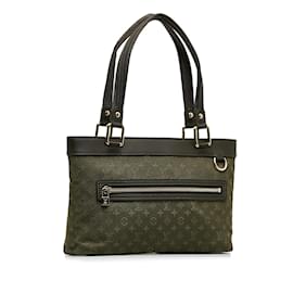 Louis Vuitton-Green Louis Vuitton Monogram Mini Lin Lucille PM Shoulder Bag-Green