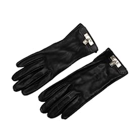Hermès-Black Hermes Soya Cadena Gloves-Black