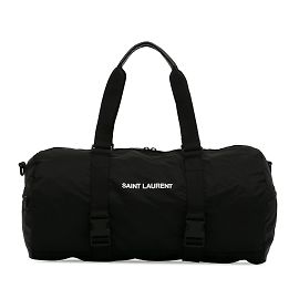 Black Saint Laurent Nylon Nuxx Duffle Bag Black