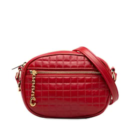 Céline-Red Celine Small C Charm Crossbody Bag-Red