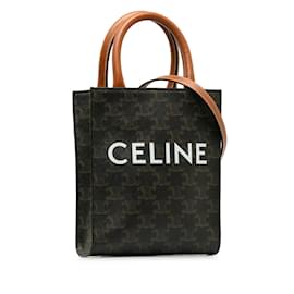 Céline-Sac cabas vertical noir Celine Mini Triomphe-Noir