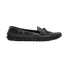 Louis Vuitton-Mocassins de conduite monogrammés en relief noirs Louis Vuitton Taille 39-Noir