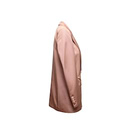 Autre Marque-Light Pink Blazer Issimo lined-Breasted Blazer Size US S/M-Pink