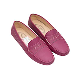 Tod's-Purple Tod's Leather Driving Loafers Size 39-Purple