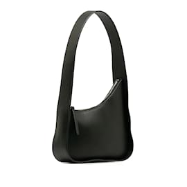 The row-Black The Row Leather Half Moon Shoulder Bag-Black