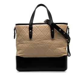 Chanel-Taupe Chanel Large Gabrielle Shopping Satchel-Other