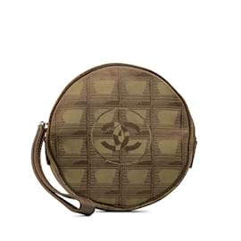 Chanel-Brown Chanel New Travel Line Nylon Pouch-Brown
