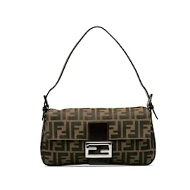 Fendi-Brown Fendi Zucca Baguette-Brown