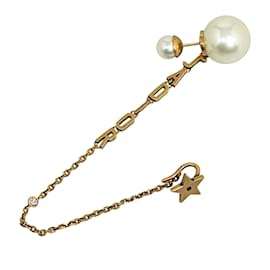 Dior-Punho de orelha Dior Faux Pearl e cristal J'Adior em ouro-Dourado