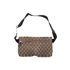 Gucci-Brown Gucci Monogram Belt Bag-Brown