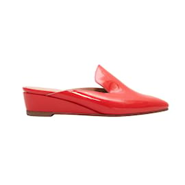 Rachel Comey-Red Rachel Comey Patent Wedge Mules Size 37-Red