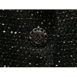 Chanel-Croisière Chanel noir et argent 2011 St. Blazer Tropez Tweed Taille FR 48-Noir