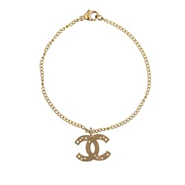 Chanel-Pulsera Chanel CC de oro-Dorado