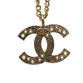 Chanel-Pulsera Chanel CC de oro-Dorado