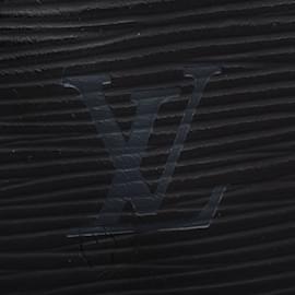 Louis Vuitton-Louis Vuitton Noir Epi Cuir Nouvelle Version Keepall 45-Noir