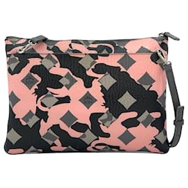 MCM-MCM Visetos Crossbody Pouch Pochette Pink LogoPrint Clutch Shoulder Bag-Multiple colors