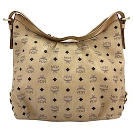 MCM-MCM Hobo Bag Shoulder Bag Handbag Shopper Bag Visetos Ivory Large-Other