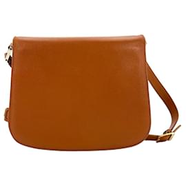 MCM-MCM Vintage Leather Bag Brown Shoulder Bag Flap Bag Crossbody Bag-Brown
