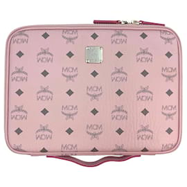 MCM-Custodia per iPad MCM 11 Custodia personalizzata Visetos Custodia piccola borsa rosa cipria con logo-Altro