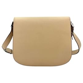 MCM-MCM Leather Shoulder Bag Patricia Crossbody Bag Nude Cream Bag Crossbody Bag-Other