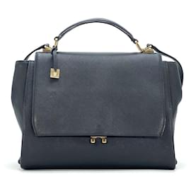 MCM-MCM Leather Handle Bag Shoulder Bag Black Gold Handbag Bag-Black