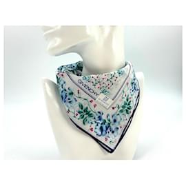 Givenchy-GIVENCHY Bandana Scarf Women's Scarf Cotton White Pink Green Flowers Logo Vintage-Multiple colors