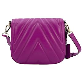 MCM-MCM Patricia Leather Shoulder Bag Violet Purple Bag Shoulder Bag Quilted-Purple,Dark purple