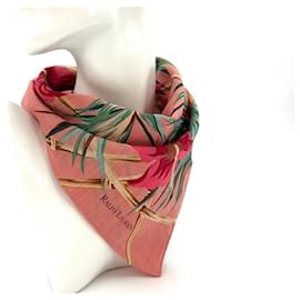 Ralph Lauren-Ralph Lauren Bandana Sciarpa Sciarpa da donna in cotone rosa antico floreale fiori vintage-Multicolore