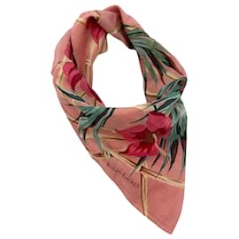Ralph Lauren-Ralph Lauren Bandana Sciarpa Sciarpa da donna in cotone rosa antico floreale fiori vintage-Multicolore