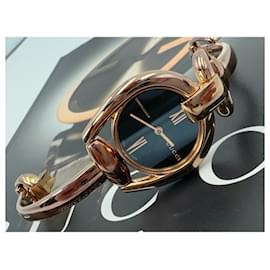 Gucci-Gucci 139.5 Relógio feminino Horsebit Roés Relógio em aço dourado fabricado na Suíça-Outro