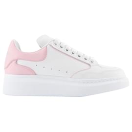 Alexander Mcqueen-Tênis híbrido oversized - Alexander McQueen - Couro - Branco/Rosa-Branco