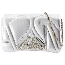 Borsa a tracolla The Mini Seal - Alexander McQueen - Metallo - Argento Argento Metallico