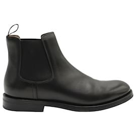 Church's-Church's Monmouth WG Chelsea Boots in Black Calfskin Leather-Black