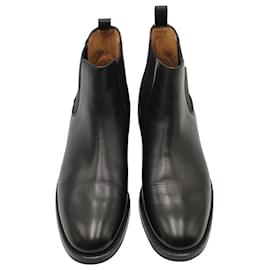 Church's-Church's Monmouth WG Chelsea Boots in Black Calfskin Leather-Black