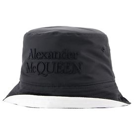Low Rever Bucket Hat - Alexander McQueen - Polyester - Black/White Black