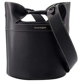 Alexander Mcqueen-The Bucket Bow Crossbody - Alexander McQueen - Leather - Black-Black