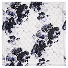Alexander Mcqueen-Chiaroscuro Biker Scarf - Alexander McQueen - Twill - Grey-Grey