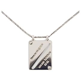 Alexander Mcqueen-Identity Tag Necklace - Alexander McQueen - Metal - Metallic-Metallic