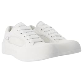 Alexander Mcqueen-Deck Sneakers – Alexander McQueen – Kalbsleder – Weiß-Weiß