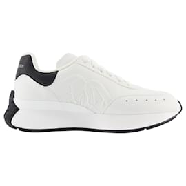 Alexander Mcqueen-Sprint Runner Sneakers – Alexander Mcqueen – Leder – Weiß/Schwarze Farbe-Weiß