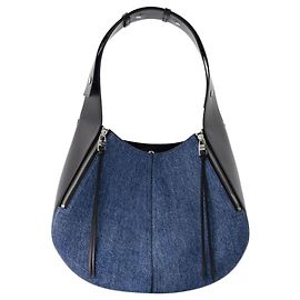 Borsa Hobo The Skull - Alexander McQueen - Denim - Blu Blu