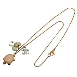 Chanel-CC-Schildkrötenband-Halskette-Golden