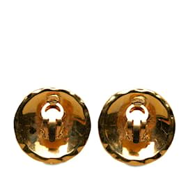 Chanel-CC Matelasse Clip On Earrings-Golden