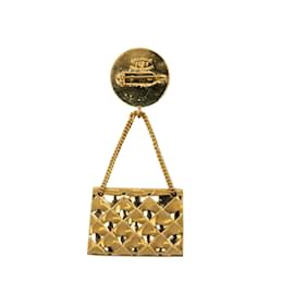 Chanel-Broche para bolso CC Matelasse-Dorado
