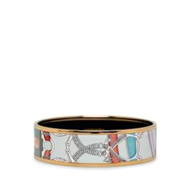 Hermès-Bracelet multipolaire en émail cloisonné GM-Doré