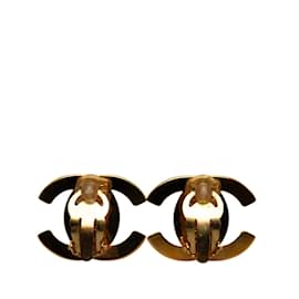 Chanel-Boucles d'oreilles à clip avec logo CC-Doré