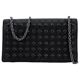 MCM-MCM Leather Crossbody Wallet Bag Black Clutch Shoulder Bag Purse Case-Black