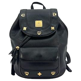 MCM-MCM Vintage Drawstring Mini Backpack Backpack X-Small Black Bag Bag-Black