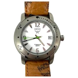 MCM-MCM Herren Armbanduhr Watch Armbanduhr Uhr Swiss Made Titanium Cognac Swiss Made-Mehrfarben